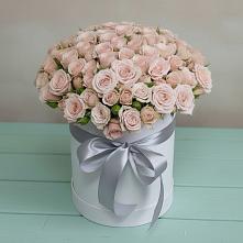 Композиция утонченная красота в Петропавловске-Камчатском Цветочная композиция из Розы в шляпной коробке в Петропавловске-Камчатском