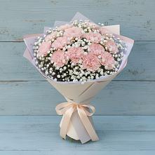 Букет Нежность рассвета в Петропавловске-Камчатском Букет цветов из:  Гвоздики в Петропавловске-Камчатском