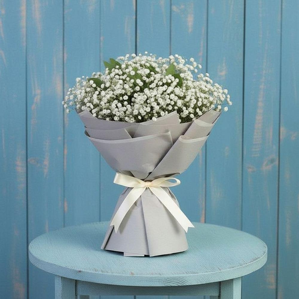 Букет Белые гипсофилы в Петропавловске-Камчатском Букет цветов из: Гипсофила в Петропавловске-Камчатском