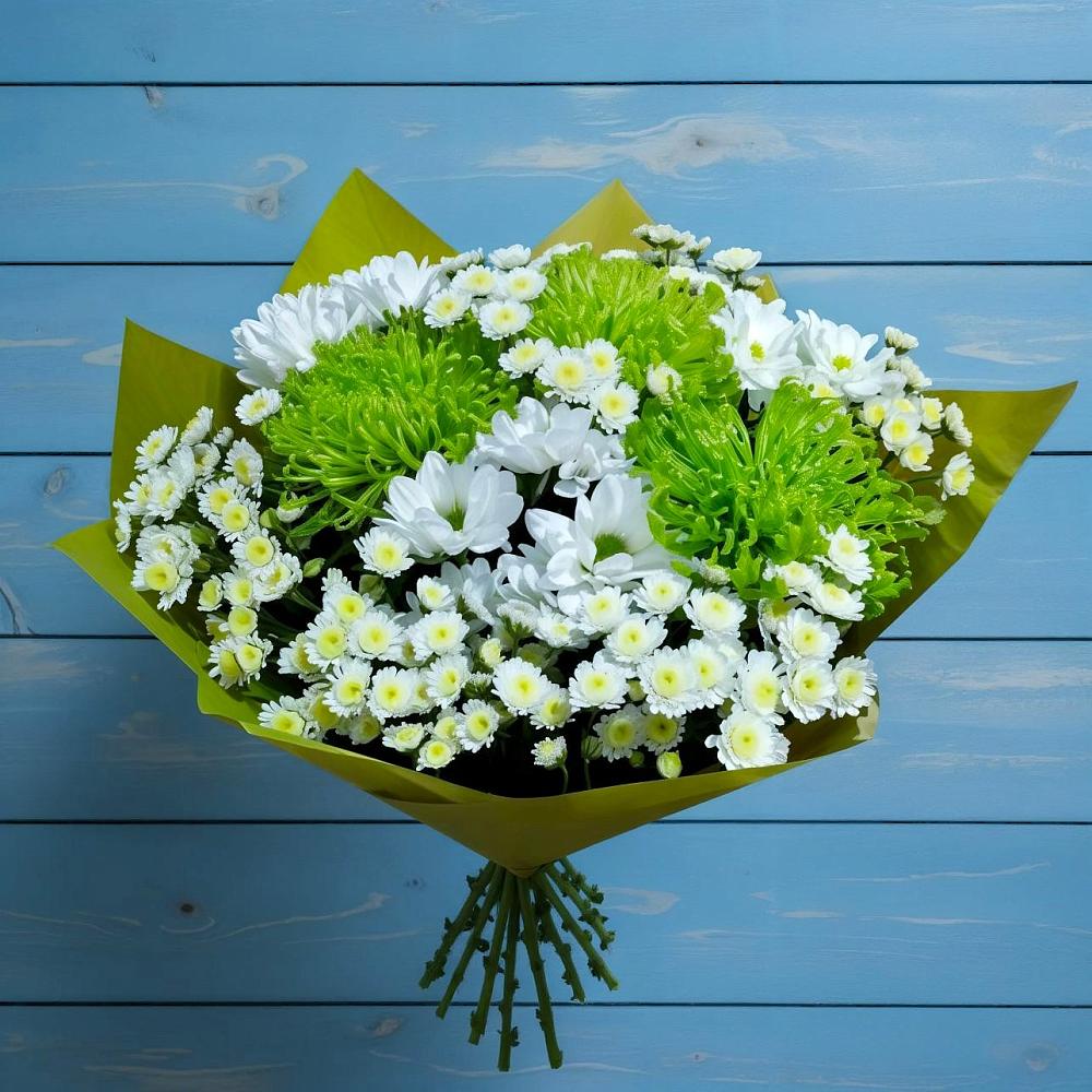 Букет скромность  в Петропавловске-Камчатском Букет цветов из: Хризантемы в Петропавловске-Камчатском