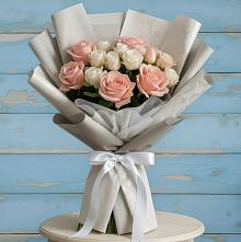 Букет Нежное облако в Петропавловске-Камчатском Букет цветов из:  Розы в Петропавловске-Камчатском