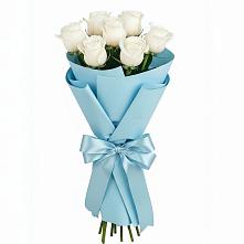 7 Белых роз Проуд в Петропавловске-Камчатском Букет 7 белых роз Проуд в Петропавловске-Камчатском