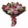 Букет Розовое очарование в Петропавловске-Камчатском Букет цветов из: Хризантемы, Альстромерии и Розы в Петропавловске-Камчатском