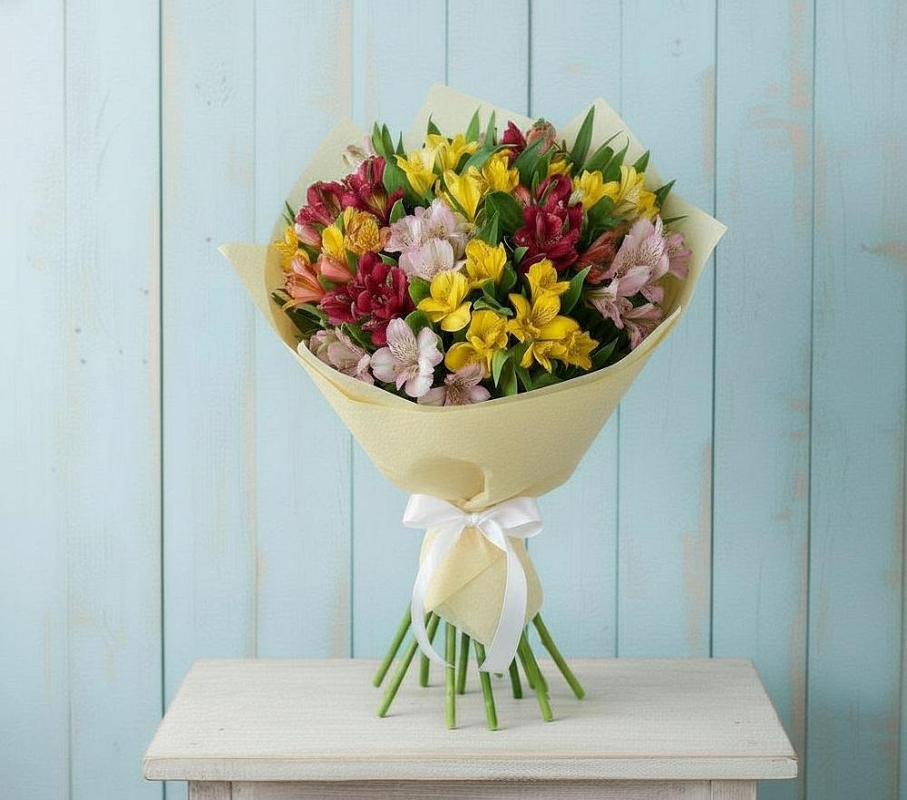 Букет Летние краски в Петропавловске-Камчатском Букет цветов из: Альстромерии в Петропавловске-Камчатском