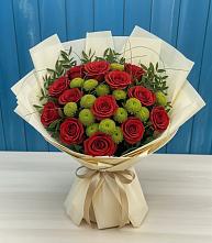 Букет Стихотворение в Петропавловске-Камчатском Букет цветов из:  Розы и Хризантемы в Петропавловске-Камчатском